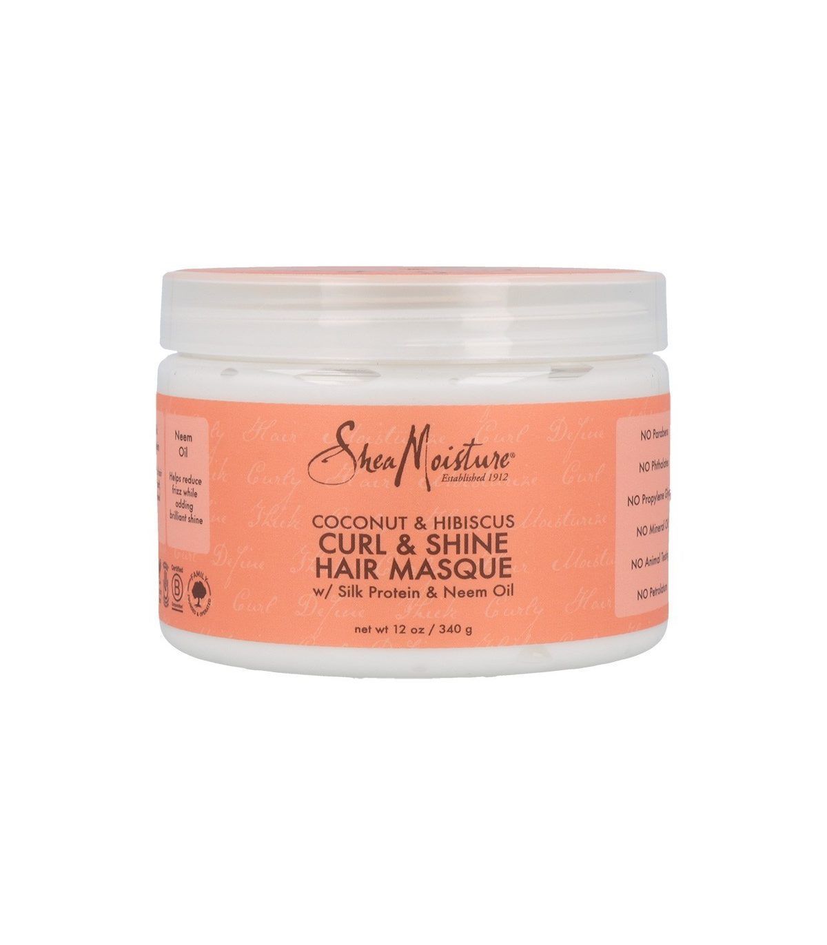 Shea Moisture Coconut & Hibiscus Curl Tratamiento Mascarilla 12oz/340g