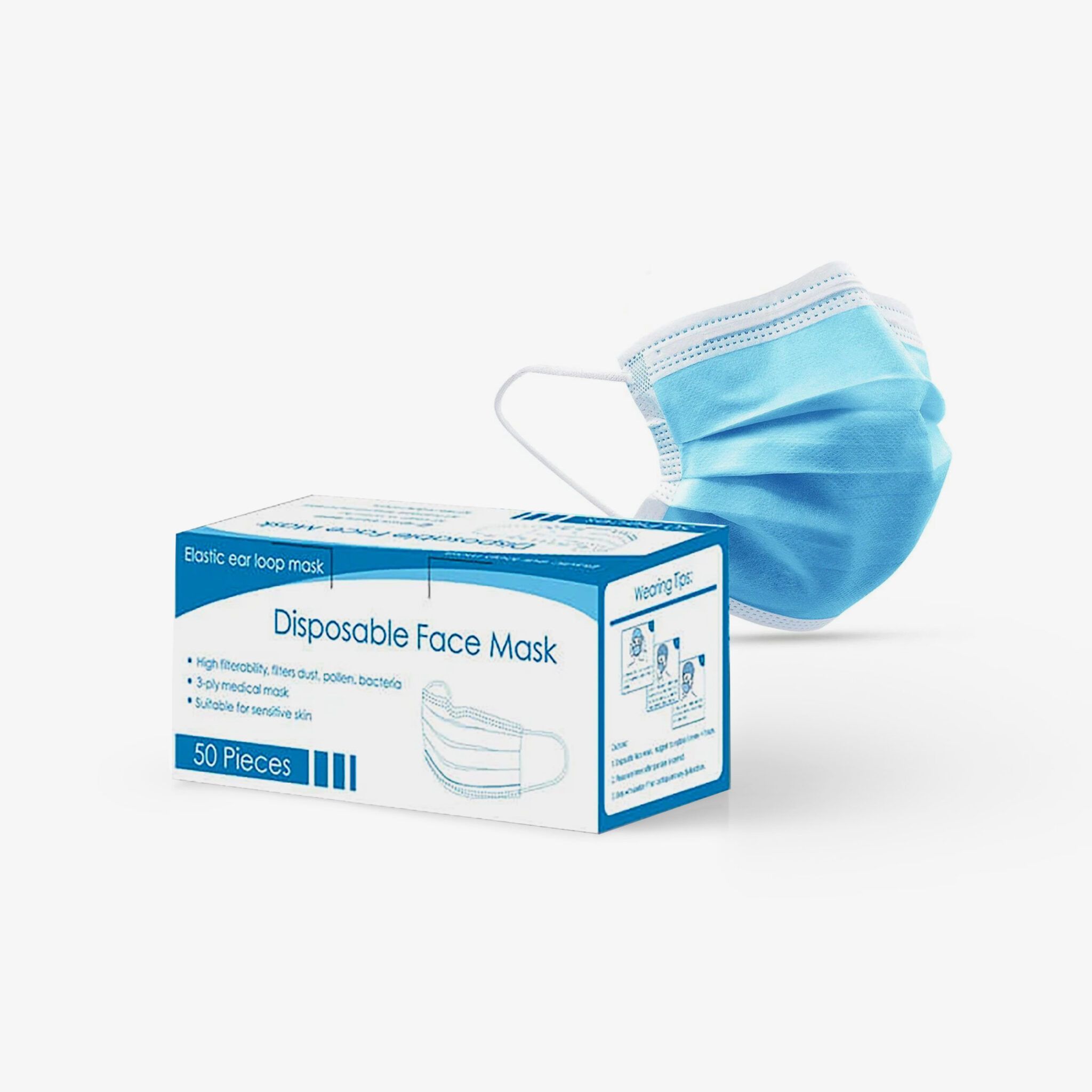 Mascarilla desechable – 1 caja de 50