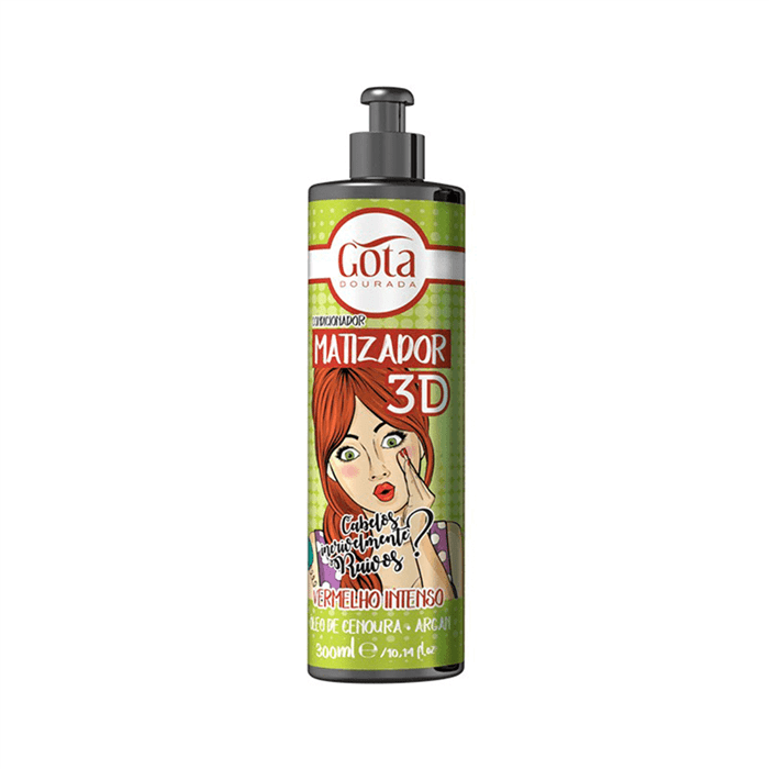 Gota Dourada Matizador 3d Vermelho Intenso 300 ml